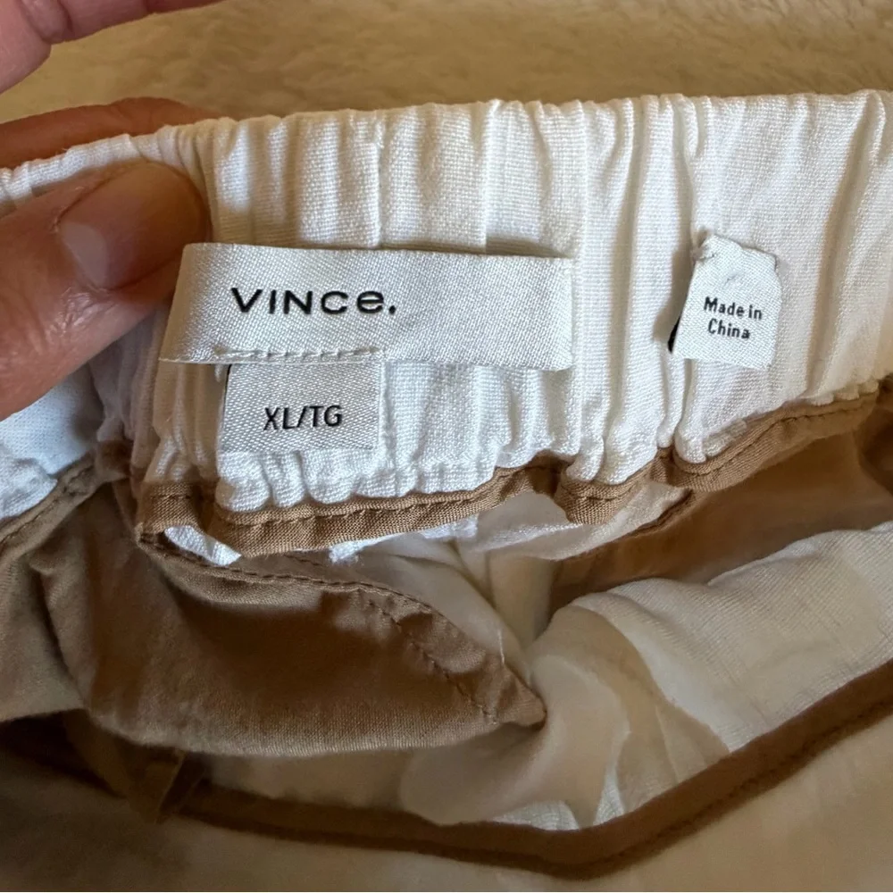 Vince Women's linen blend Pull-On Pants - Picture 7 of 11